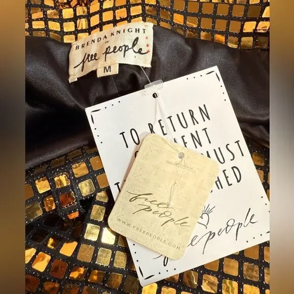 Free People BRENDA KNIGHT Nigel Preston Sue Ellen Gown/ size M - Picture 10 of 13